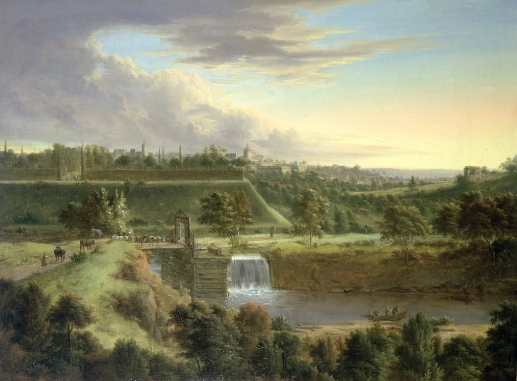 Paesaggio con città fortificata - Staatliche Kunsthalle Karlsruhe